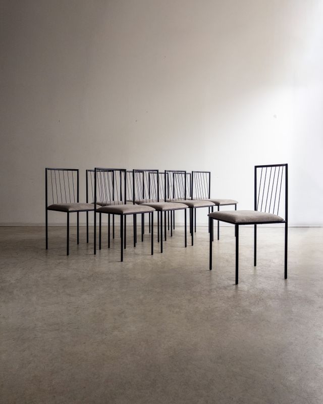 Conjunto de Dez Cadeiras em Ferro Tubular