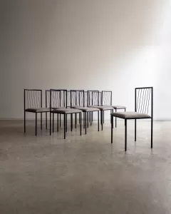 Conjunto de Dez Cadeiras em Ferro Tubular