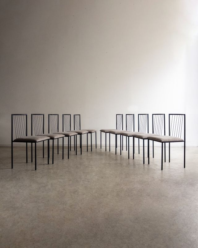 Conjunto de Dez Cadeiras em Ferro Tubular