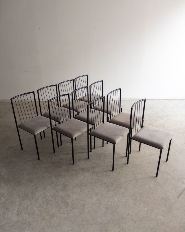 Conjunto de Dez Cadeiras em Ferro Tubular