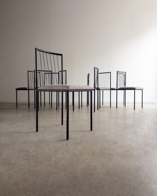 Conjunto de Dez Cadeiras em Ferro Tubular