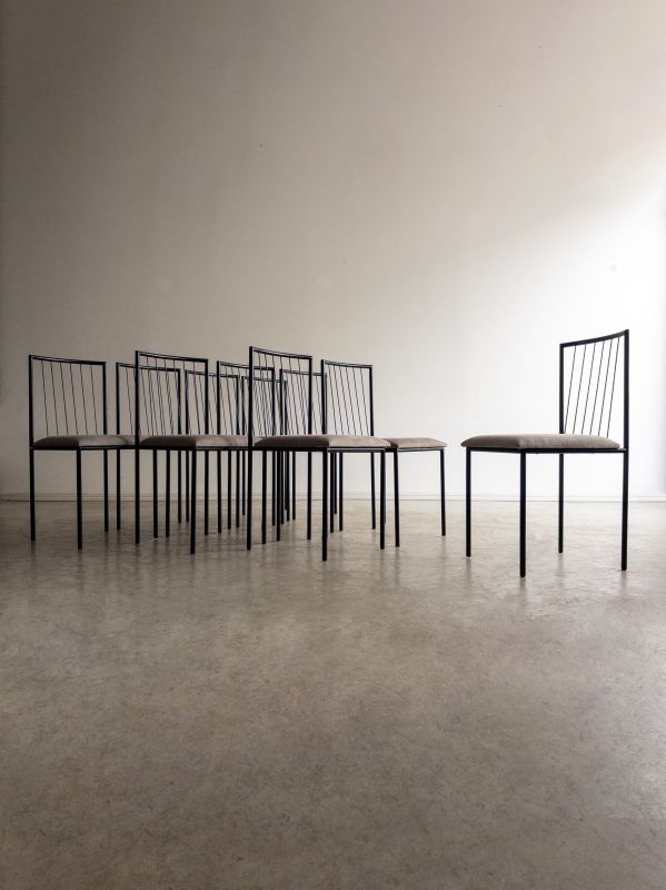 Conjunto de Dez Cadeiras em Ferro Tubular