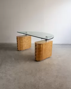 Escrivaninha Deco com Tampo em Vidro